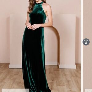Halter top velvet dress
